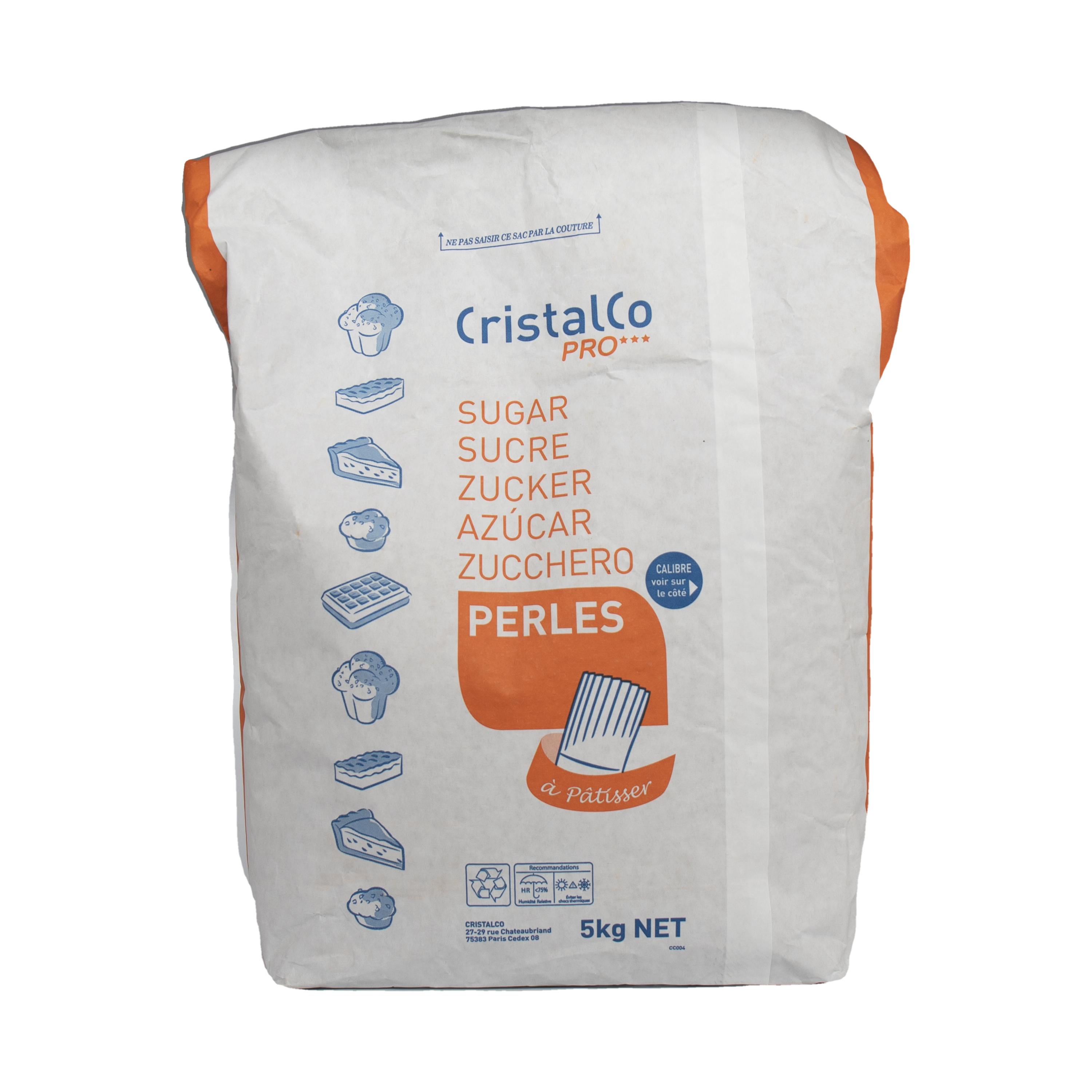 CristalCo Sucre Grain Sugar Pearls 2-3 mm 11 lb - Pastry Depot