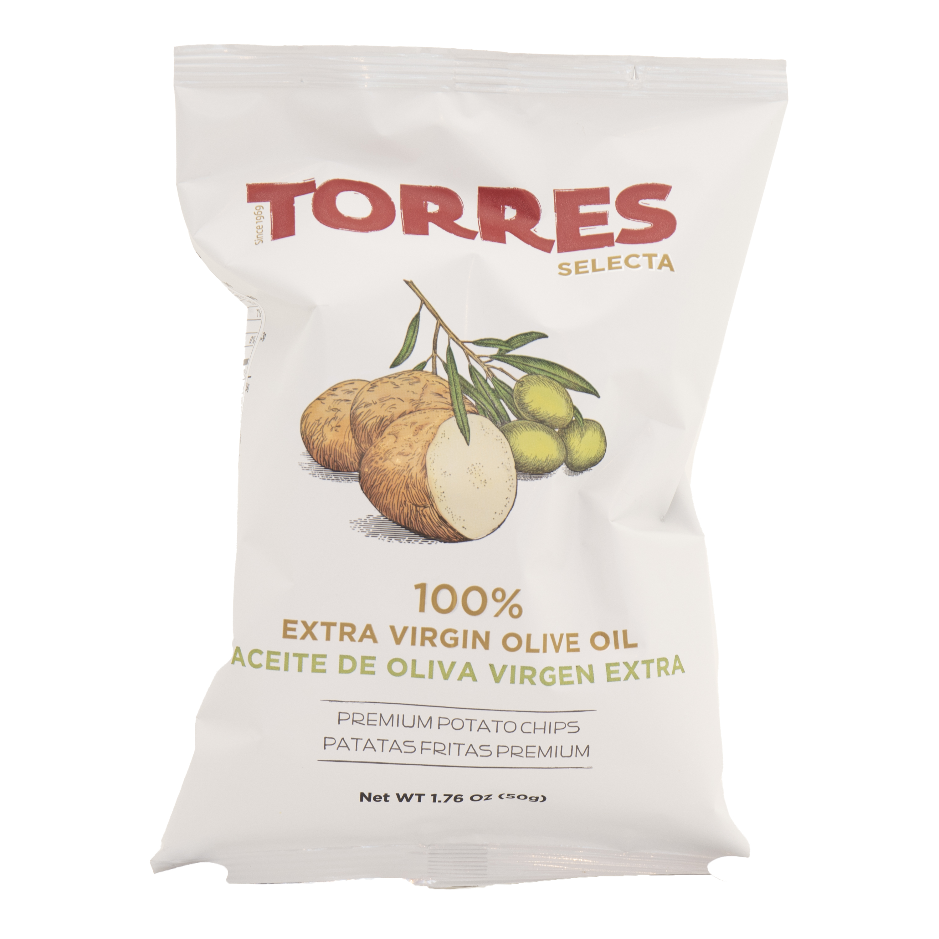 Extra virgin olive oil potato chips